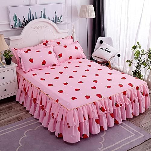 Feelyou Cute Strawberry Bed Sheet Set for Girls