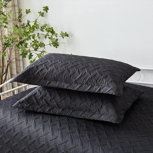 Hailea 3-Piece Black Daybed Cover Twin Size Set