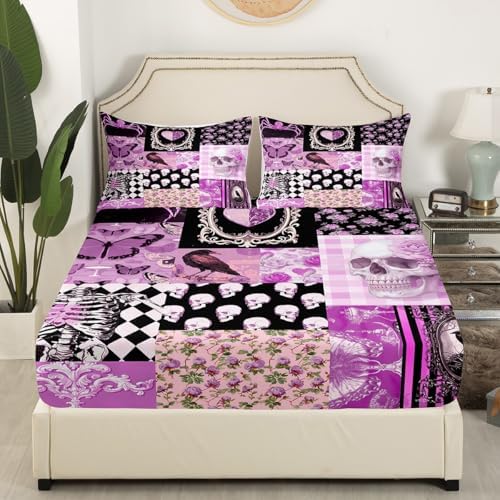 Boho Skeleton Bedding Set for Kids Room