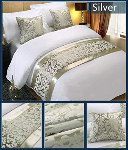 Twelve Silver Bed Runner Scarf for Home Decor 1