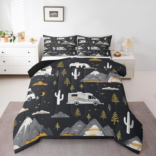 Feelyou Camping Comforter Set Misty Grey