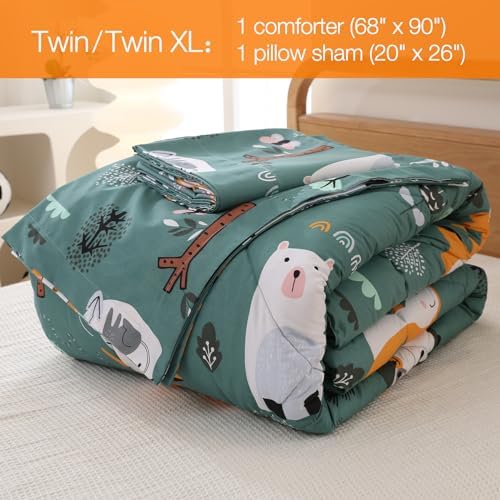JSD Forest Animals Kids Comforter Set Twin Size 1