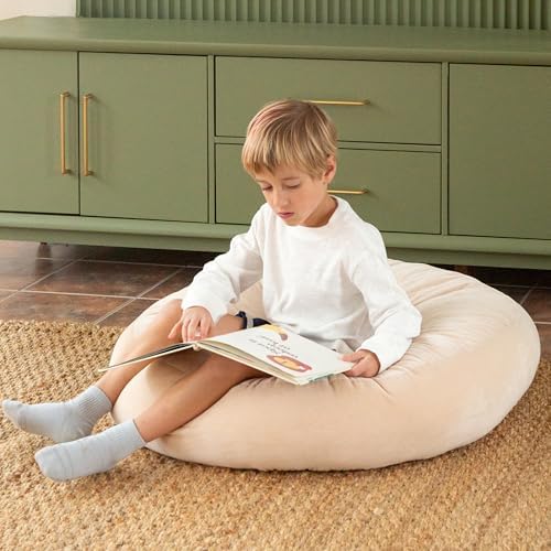 Ashton Modern 32 inch Cream Floor Cushion for Kids
