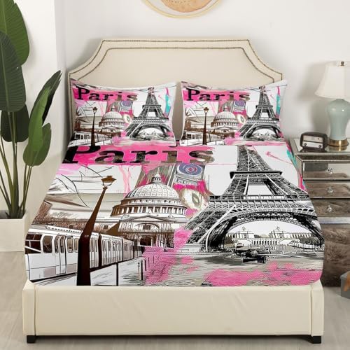 Manfei Eiffel Tower Kids Sheet Set 4PCS