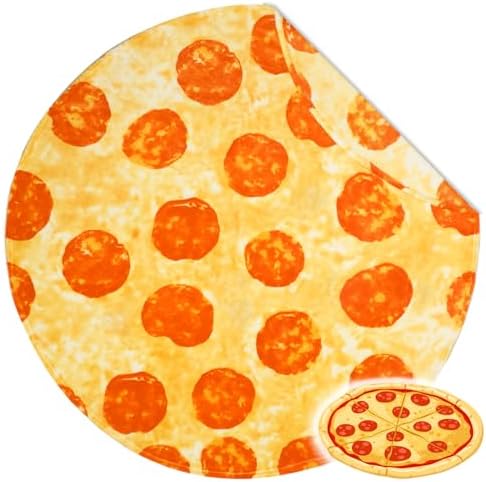Bnuitland Pizza Funny Flannel Throw Blanket