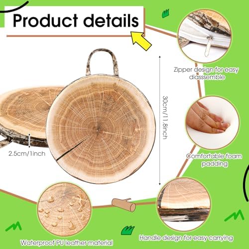 Suzile 8 Pcs Wood Slice Kids Floor Cushions