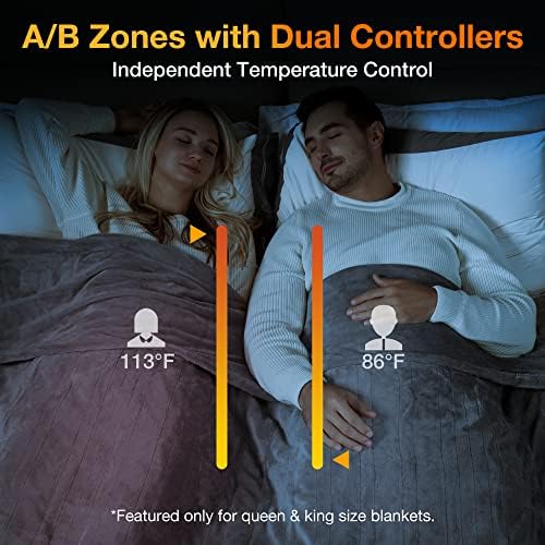 WOOMER Heated Blanket King Size 90x100 with 5 Year Warranty