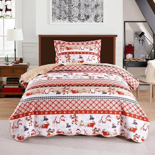 MarCielo Christmas Kids Quilt Set Twin 1