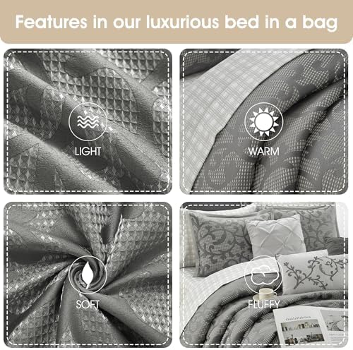 Grand Avenue Grey Paisley Comforter Set