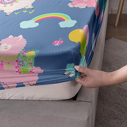HOSIMA Kids Llama Fitted Sheet 15 Inch