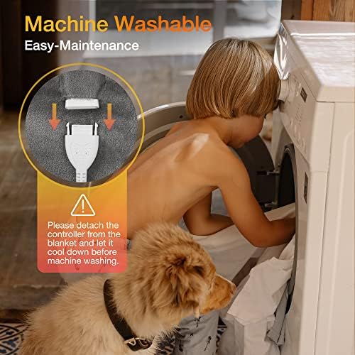 WOOMER Heated Blanket King Size 90x100 with 5 Year Warranty