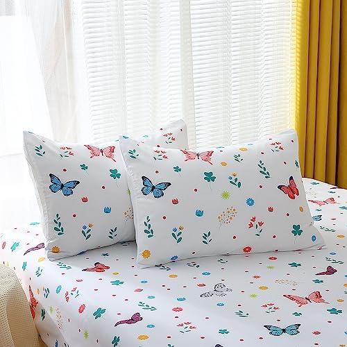 Girls Butterfly Comforter Set 7 Piece Full Size