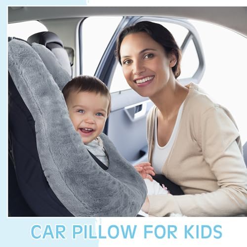 Barydat 2 Pcs Car Travel Pillow with U Shape Design