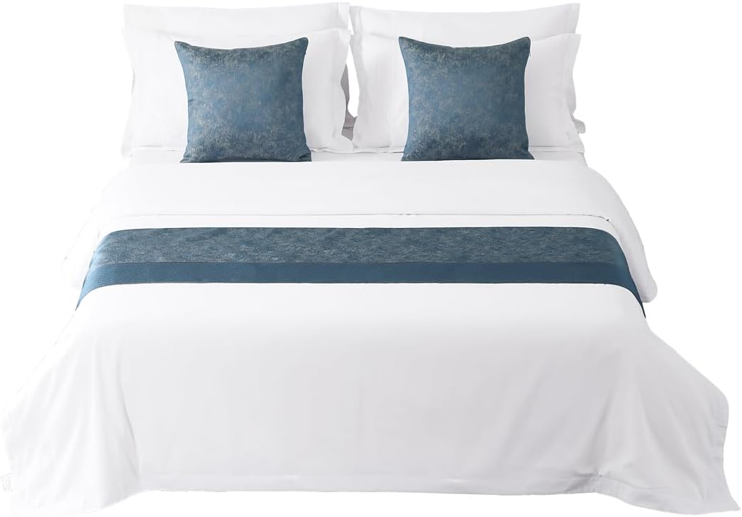 AMBERIS Bed Runner Twin Queen King Size Cotton Scarf