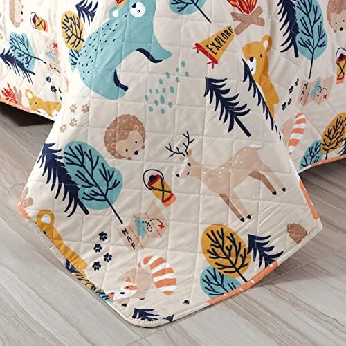 Junsey Kids Quilt Twin Size Bear Bedding Set 3Pcs 1
