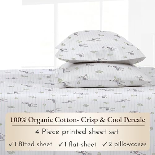 California Design Den Llama Printed Queen Sheet Set