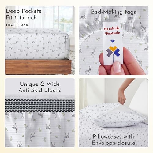 California Design Den Llama Printed Queen Sheet Set