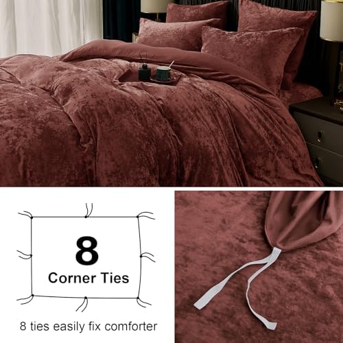 PHF Velvet Duvet Cover Set California King 3pcs