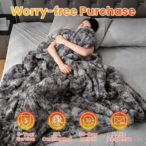 WOOMER Heated Blanket with 10 Heat Levels