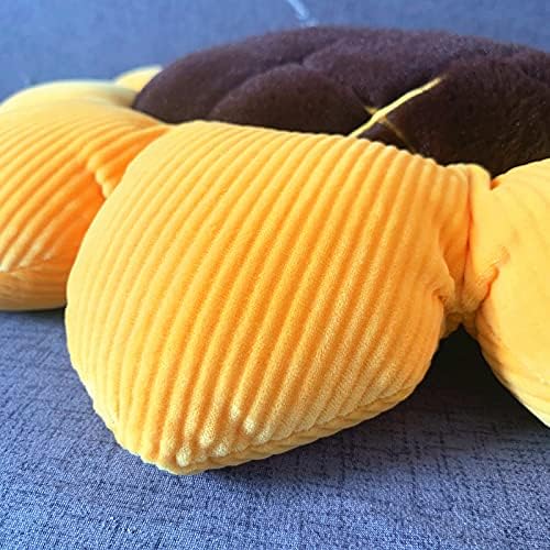 LEVINIS Yellow Sunflower Reversible Throw Pillow