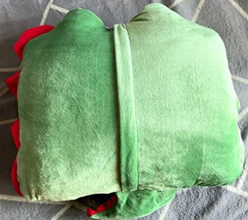 Cute Dinosaur Travel Pillow with Flannel Blanket
