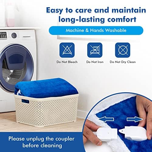 Giantex Heated Electric Blanket Throw with 10 Heat Levels and Auto Shut-Off