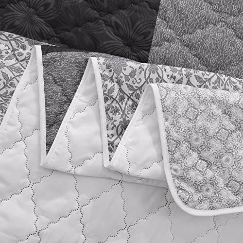 BALAPET Oversized King Bedspread Set with Plaid Patchwork