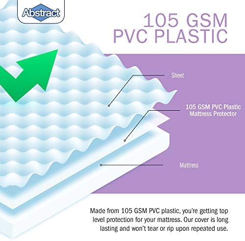 Abstract Vinyl Mattress Protector with Zip Closure - 33x75 Waterproof Cover