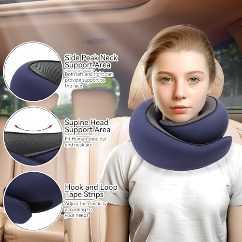 Dazzleimart Travel Pillow Set with 3D Eye Mask 1