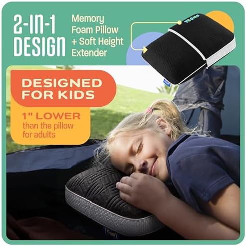 Kids Camping Pillow Memory Foam 10x16 Inches
