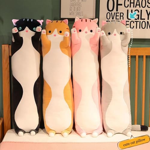 Somao Long Cat Plush Pillow - Soft Hugging Pillow for Kids and Adults