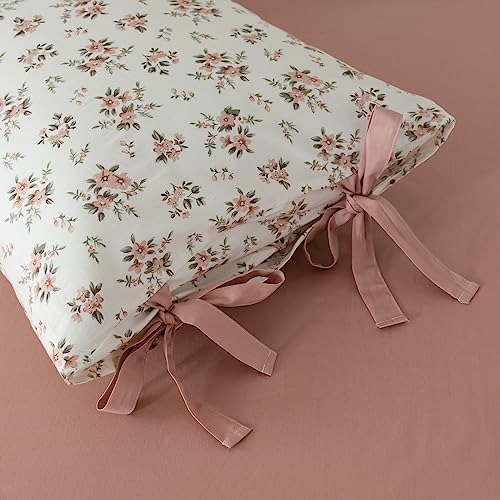VM VOUGEMARKET Pink Flower Pillowcases 2PCS