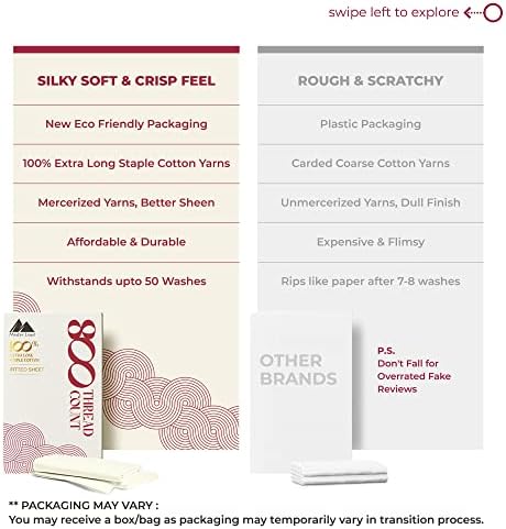 Mayfair Linen King Fitted Sheet Only - 800 Thread Count Ivory