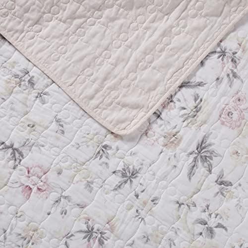 Laura Ashley Queen Quilt Set - Reversible Cotton with Shams