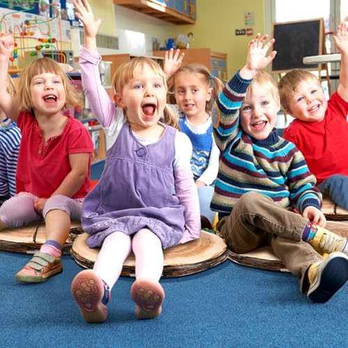 Suzile 8 Pcs Wood Slice Kids Floor Cushions