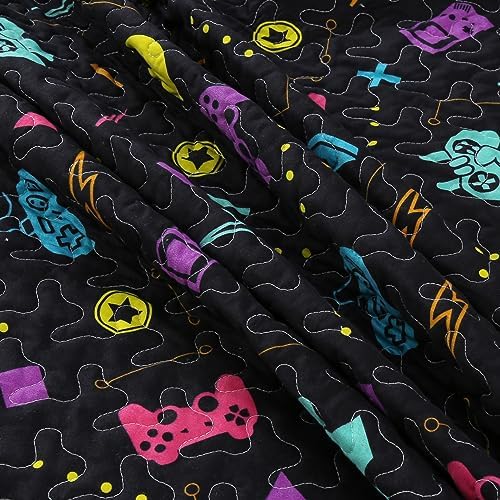 MarCielo Gamer Quilt Bedspread Set for Kids