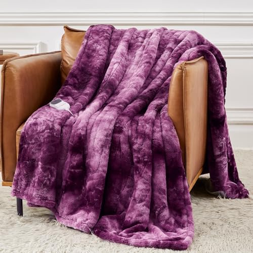 Homemate Heated Throw Blanket - 50x60 Electric Blanket with 10 Heat Levels
