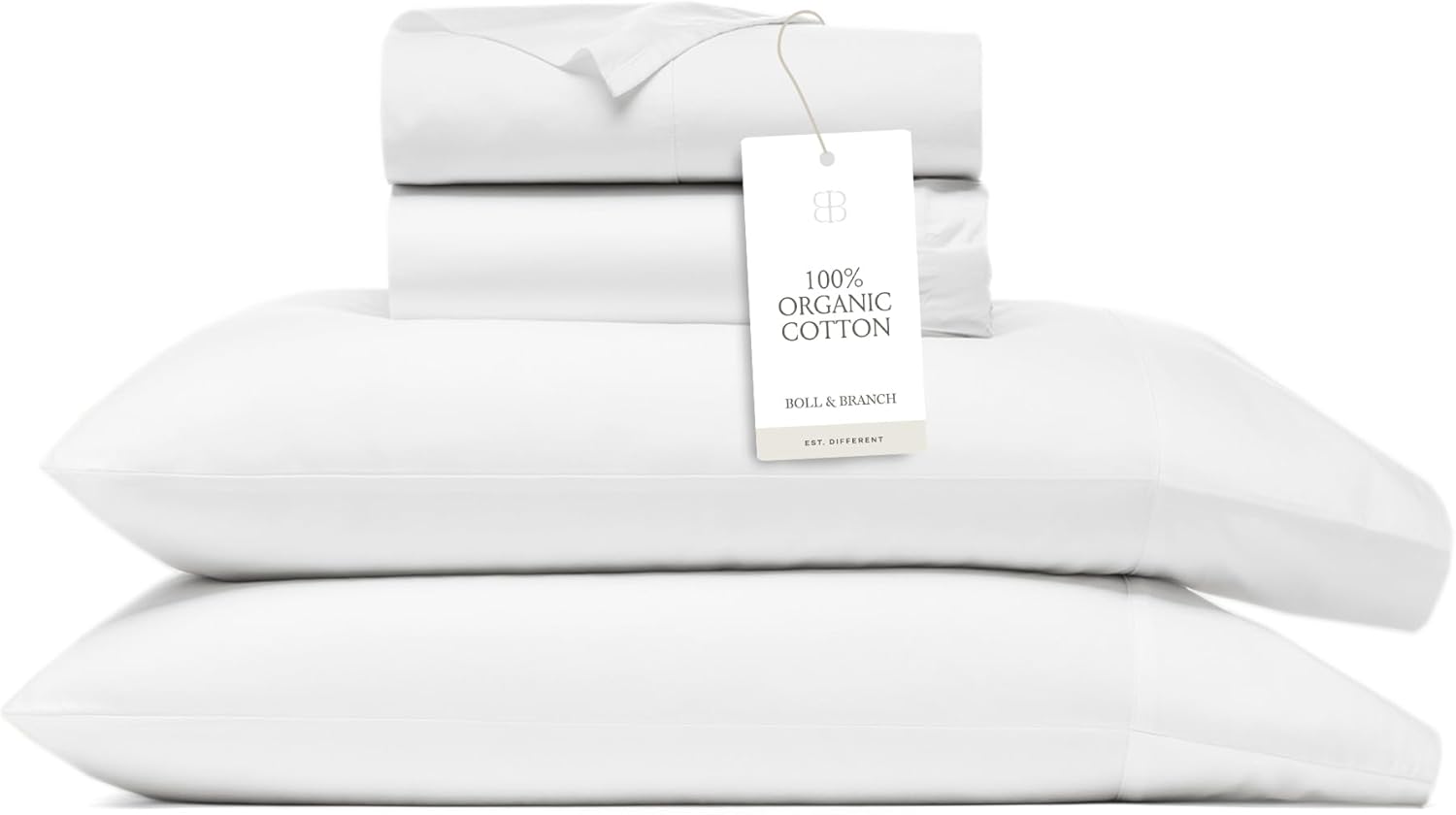 Boll Branch Signature Hemmed Sheet Set - King Size White