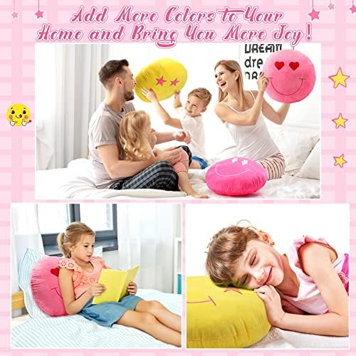 3 Pcs 16 Inch Emoticon Cushion Plush Pillow with Embroidery