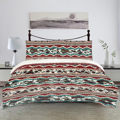 ZFRXIGN Boho Aztec Duvet Cover Set King Size 3 Piece
