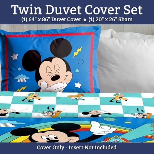 Jay Franco Disney Mickey Mouse Duvet Cover Set Twin Super Soft