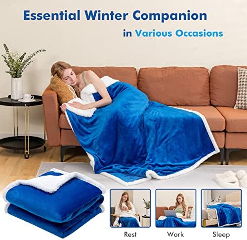 Giantex Heated Electric Blanket Throw with 10 Heat Levels and Auto Shut-Off