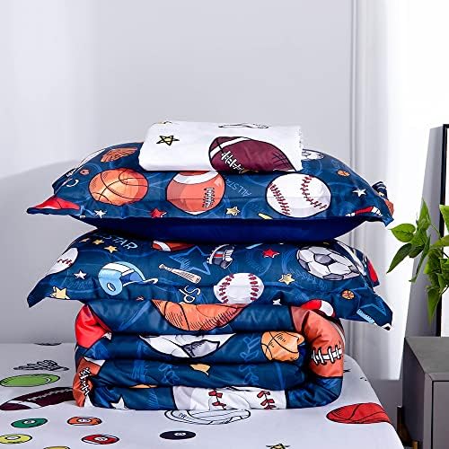 Wajade Sports Comforter Set Bed In A Bag 7 Piece