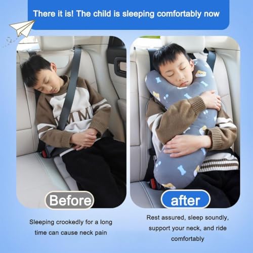 Y Shape Car Travel Pillow with Animal Design for Kids and Adults
