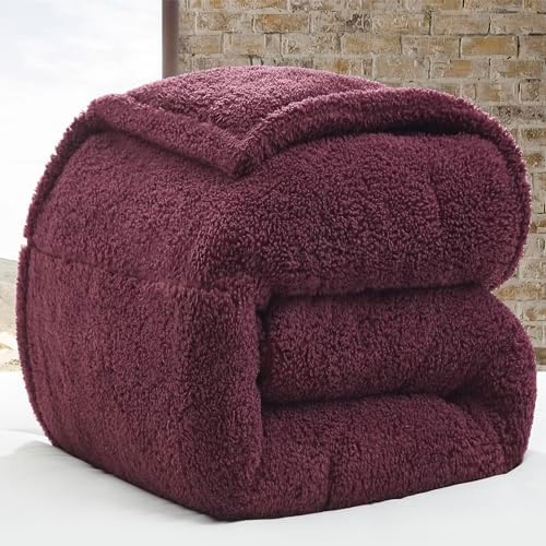 Byourbed Unfluffin Believable Comforter Set Twin XL Burgundy
