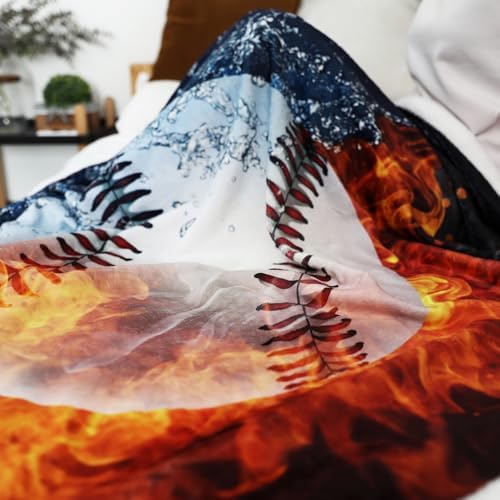 Sviuse Baseball Throw Blanket with Print 50x60 Inches
