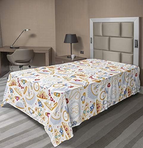 Lunarable Pearls Flat Sheet - TwinXL 102x66 Inches