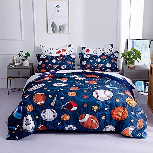 Wajade Sports Comforter Set Bed In A Bag 7 Piece