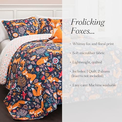 Lush Decor Pixie Fox Reversible Quilt Set