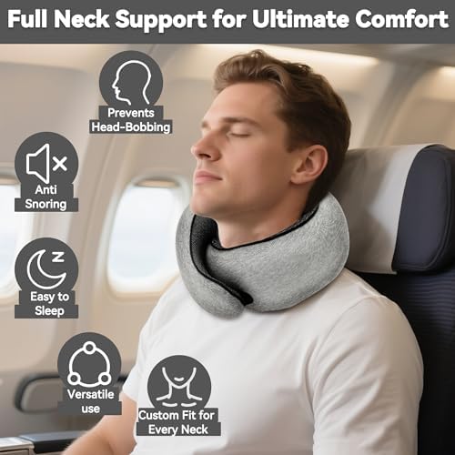 Memory Foam Neck Pillow with Eye Mask and Ear Plugs